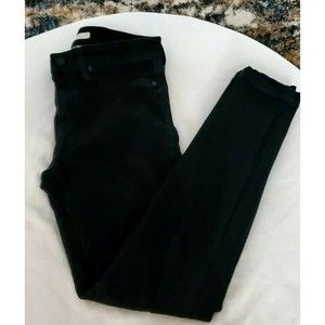 Joie Jeans Womens Zipped Super Skinny Jeans Black Diamond Denim Size 29X27 EUC